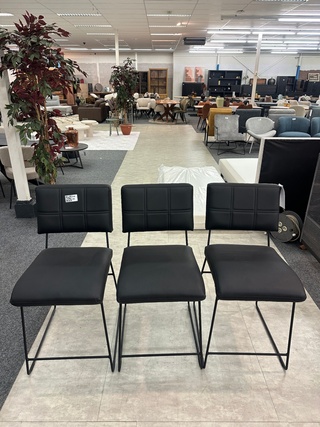 3x Barstoel Jarel, Microleder, antraciet